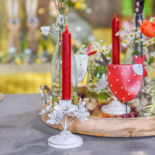 Lysdekorasjon, vår, lysestake med blomster, metalldekorasjon til bryllupet