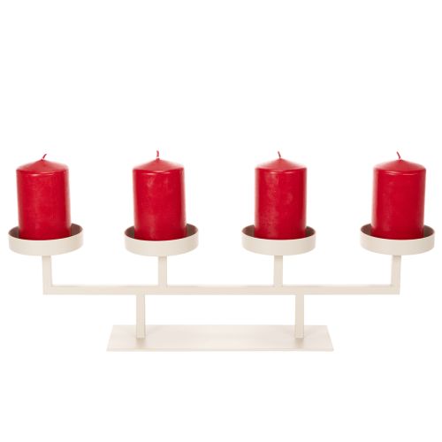Moderne lysestake med fire lysfat, 47 cm | Floristik24.no