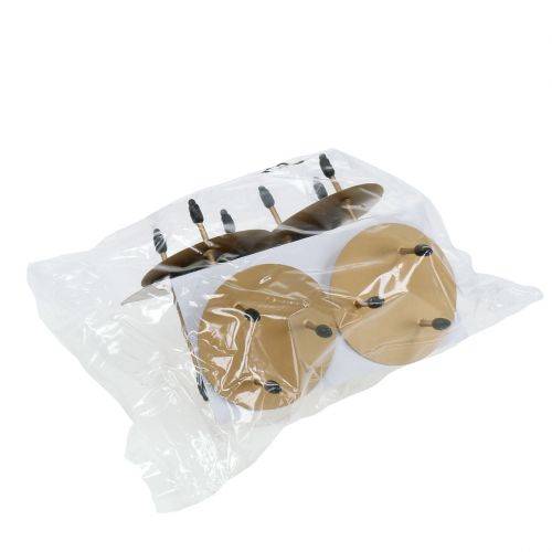 Floristik24 Lysestake Ø5cm gull matt 4stk