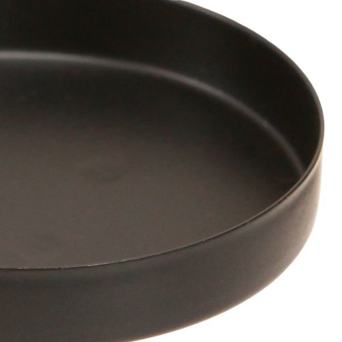 Lysestake adventskrans metall matt svart Ø8cm 4 stk | Floristik24.no