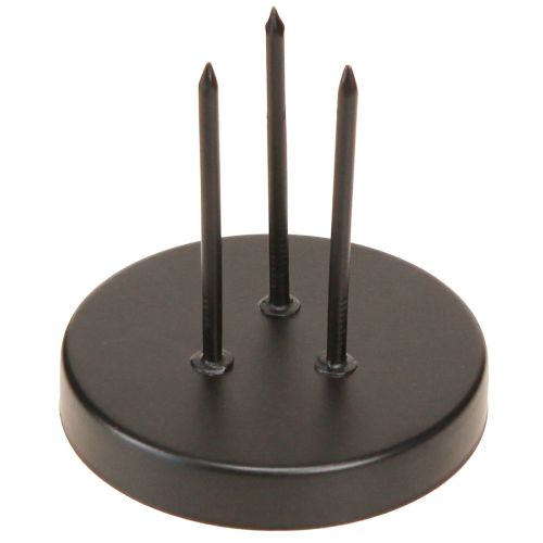 Lysestake adventskrans metall matt svart Ø8cm 4 stk | Floristik24.no