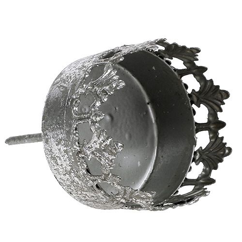 gjenstander Lysestake antikk sølv telysholder Ø5cm H10cm 4 stk