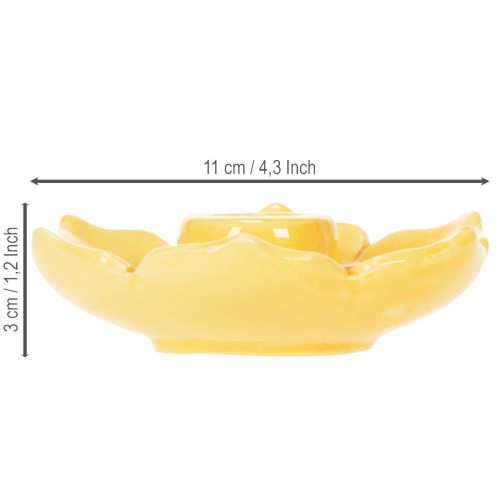 gjenstander Keramiske koniske lysestaker, dekorativ blomsterform for stilig borddekorasjon, 11 cm, 2 stk.