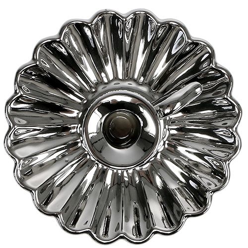 Floristik24 Lysestake Keramikk Sølv Ø16cm