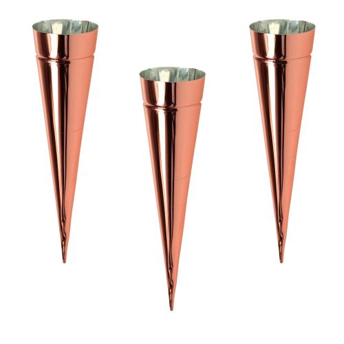 Floristik24 Lysestake kobber Ø4,5cm H14cm 8stk