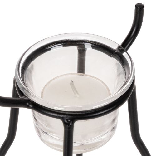 Reinsdyrlysestake med telysglass, 28 cm | Floristik24.no