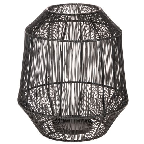 Svart lysestake, dekorativ lykt, trådkurv, Ø24 cm, H28 cm kjøpe | Floristik24.no