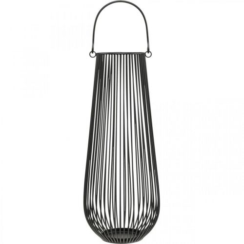 gjenstander Lysholder sort dekorativ lykt med håndtak Ø22cm H52cm