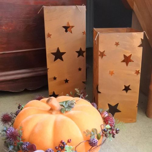 gjenstander Julelysestaker, rustikk utførelse, 40/50 cm høye, sett med 2