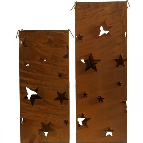 gjenstander Lysestak julepatina dekorasjon H40/50cm sett med 2 stk