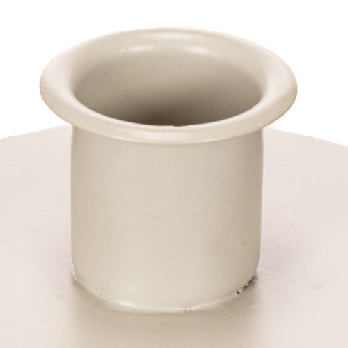Metalllysestake i matt beige, liten lysestake for spisslys, 8 cm, 3 stk. | Floristik24.no