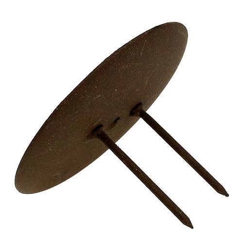 gjenstander Lysestaker i brunt Ø9cm 4 stk