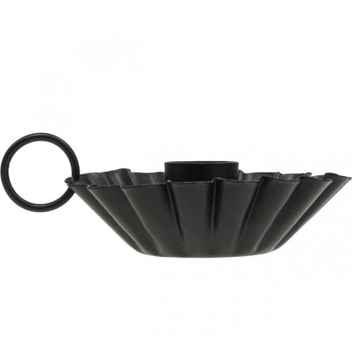 gjenstander Lysestake sort Lysestake metall borddekorasjon Ø9,5cm H3cm