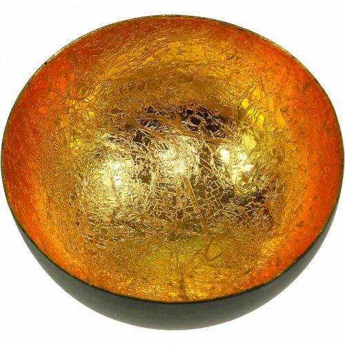 Floristik24 Bordpynt juleskål sort gull Ø8cm H4cm