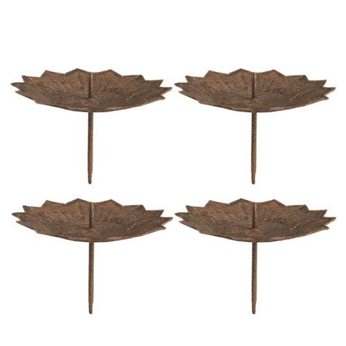 gjenstander Lysestaker for oppklistring Ø11cm H8cm rusteffekt 4 stk