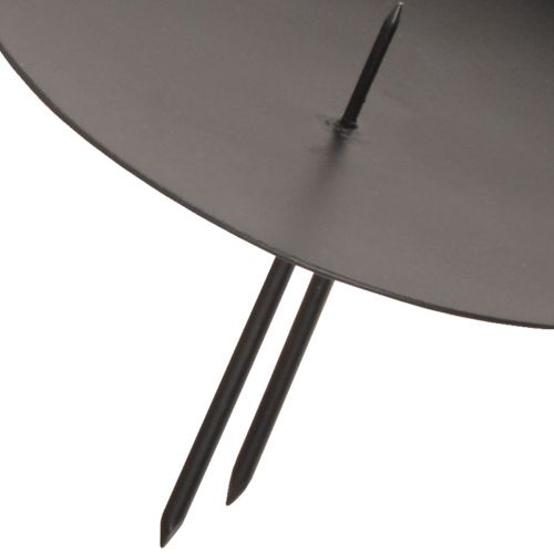 gjenstander Plug-in lysestake metall sort Ø9cm 4 stk