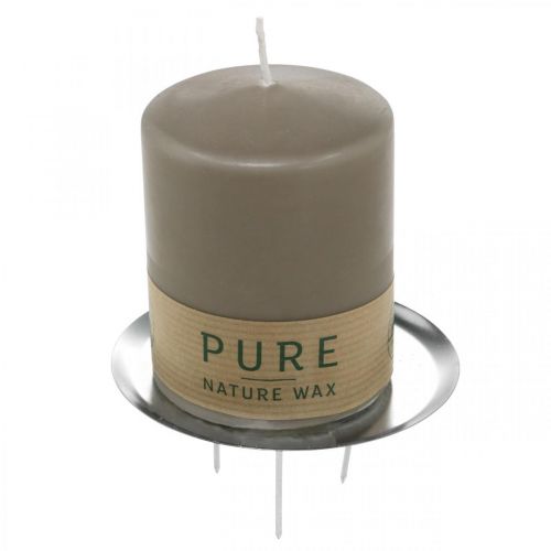 Floristik24 Lysholder til adventskrans, jul, lyspynt til pinne sølv Ø10cm 4stk