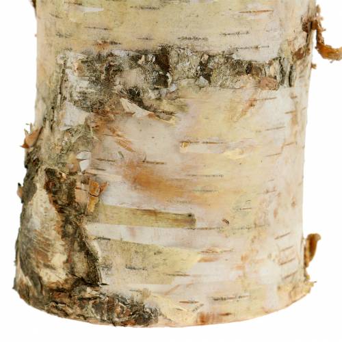 Floristik24 Lysestake bjørk Ø8cm H14cm