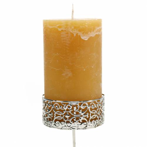 gjenstander Blomsterlysholdere for plugging i sølv Ø8,8cm H13,7cm 4 stk antikk look