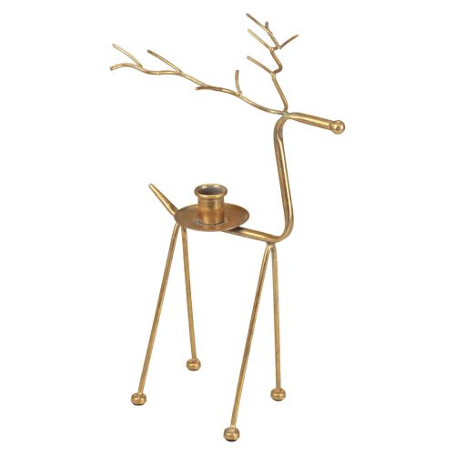 Floristik24 Lysholder dekorativ lysestake av metall hjort H38,5cm