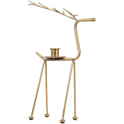 Floristik24 Lysholder dekorativ lysestake av metall hjort H38,5cm