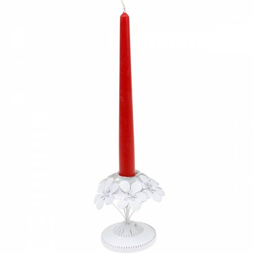 Floristik24 Vårdekorasjon, lysekrone av metall med blomster, bryllupsdekorasjon, lysestake, borddekorasjon