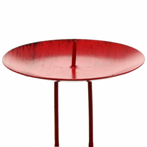 gjenstander Plug-in lysestake rød Ø9cm 4 stk