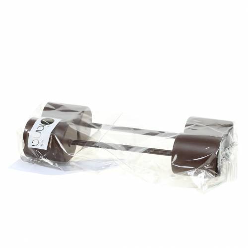 Floristik24 Lysestake for pinnelys brun Ø3,7cm H14cm 4stk