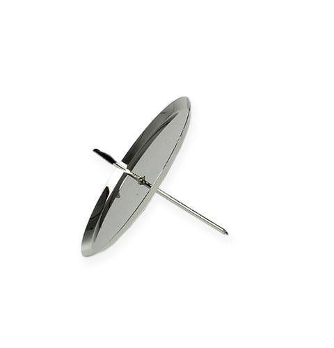 Lysholder sølv Ø7cm 4 stk