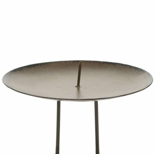 Floristik24 Plug-in lysestake 8cm brun 4 stk