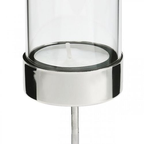gjenstander Plug-in lysestake metall/glass Ø5cm H19cm 4stk