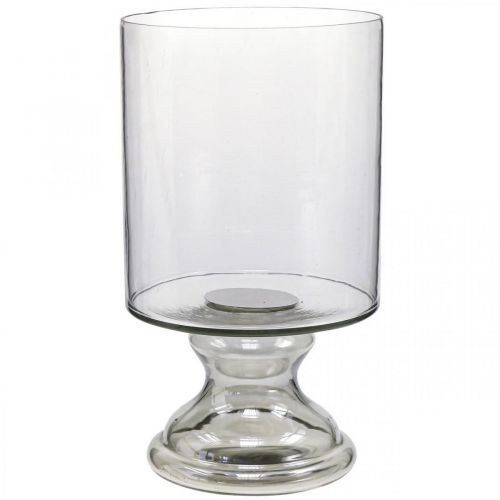 gjenstander Wind light glass stearinlys glass tonet, klar Ø20cm H36,5cm