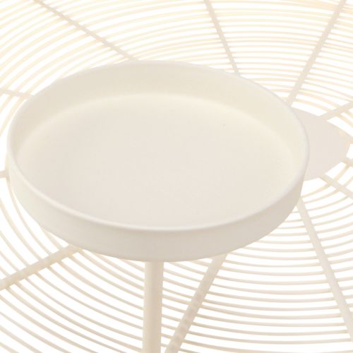 Floristik24 Lyseskål, lysestake, 4 kubelys, kremfarget, Ø45 cm