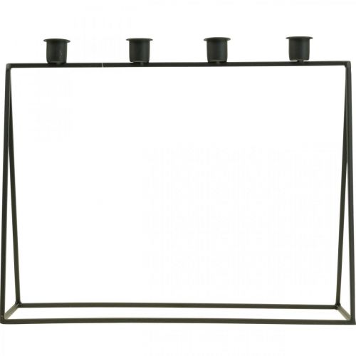 gjenstander Lysestake Sort Lysestake adventskrans L38cm H31cm