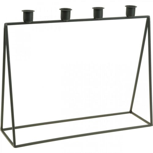 gjenstander Lysestake Sort Lysestake adventskrans L38cm H31cm