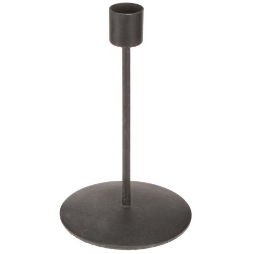 gjenstander Lysestake i metall, antikk brun, H16 cm, 2 stk.