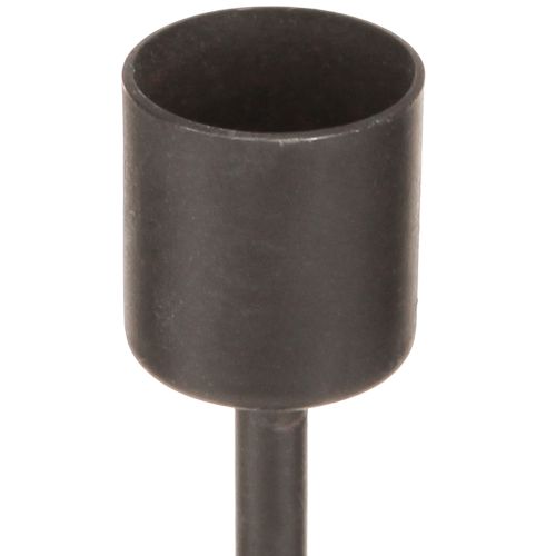 gjenstander Lysestake i metall, antikk brun, H16 cm, 2 stk.