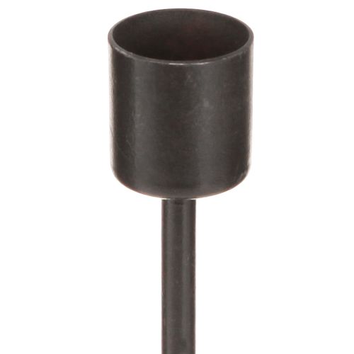 gjenstander Lysestake antikk brun H21,5 cm 2 stk