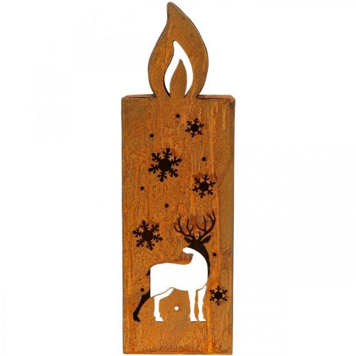 Floristik24 Telysholder julepatina hjortelys 35x11cm