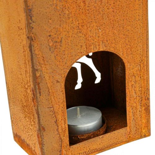 Floristik24 Telysholder julepatina hjortelys 35x11cm