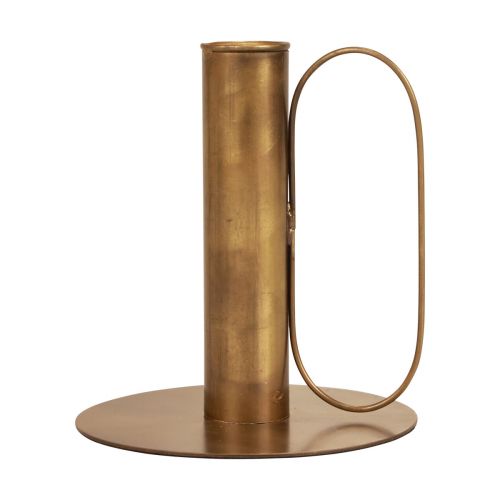 Floristik24 Lysestake metall lysestake messing utseende Ø10cm