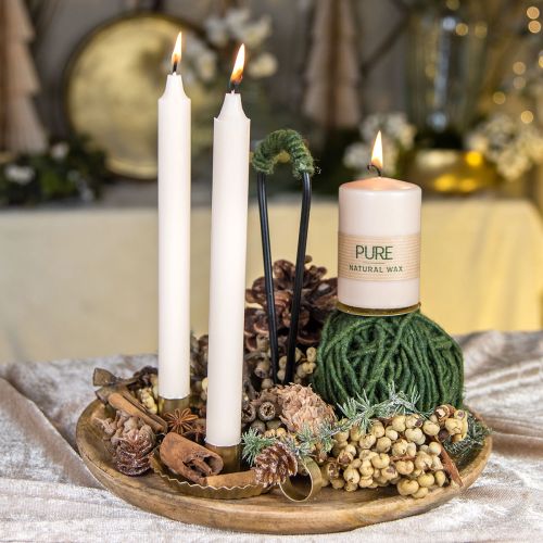 gjenstander Lysestake metall pinne lysestake gull Ø9,5cm 4stk