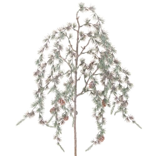Kunstig furugren med kongler, dekorativ furugren, kunstig, 80 cm, 3 stk.
