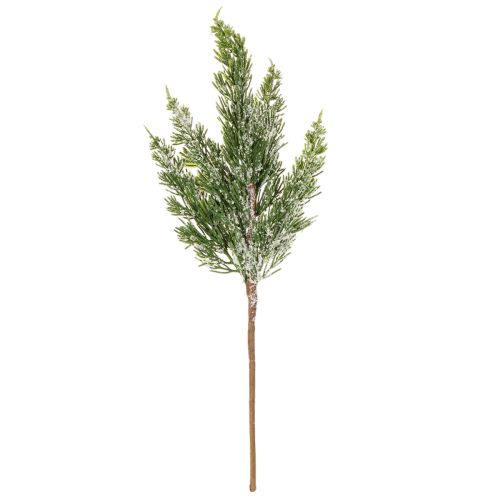 Kunstig snødekt furukvist til blomsteroppsatser og adventsdekorasjoner, 40 cm, 3 stk. | Floristik24.no