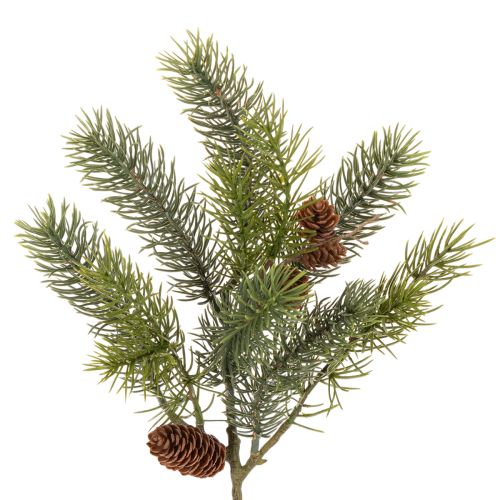 Kunstig julegren, dekorativ gren med kongler