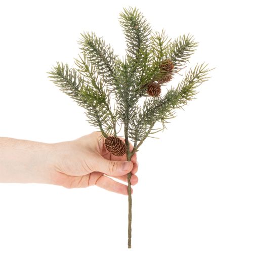 Kunstig julegren, dekorativ gren med kongler | Floristik24.no