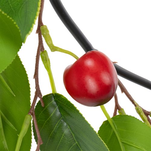 gjenstander Kunstig girlander med kirsebær. Perfekt for naturlig romdekorasjon. Blomsterutseende. 160 cm.