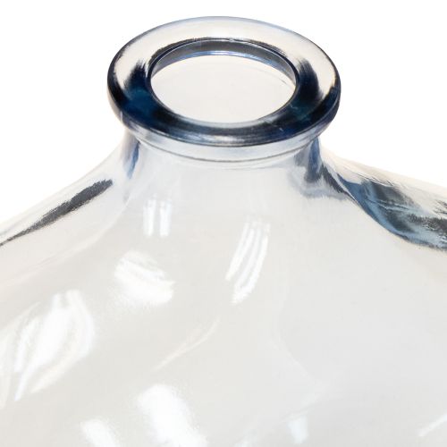 Floristik24 Liten glassvase klar moderne minivase glass blå 11×6×10 cm 3 stk