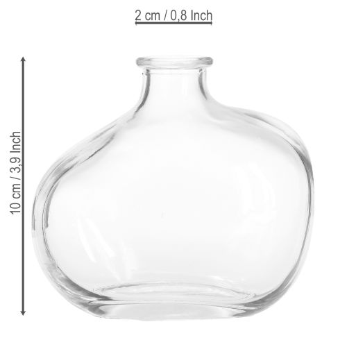 Floristik24 Liten glassvase moderne minivase glass klar 11×6×10 cm 3 stk