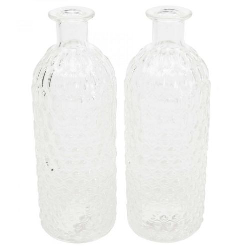 Liten glass vase vase honeycomb look dekorativ vase glass H20cm 6stk